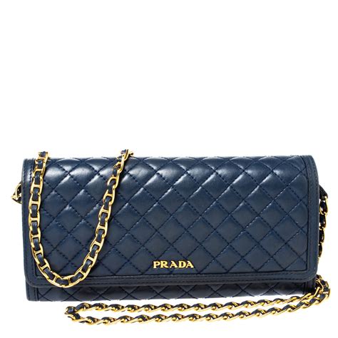 prada quilted crossbody wallet on chain|Prada bifold wallets for women.